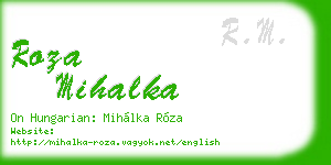 roza mihalka business card